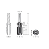 Picture of 47642 1/4 Inch Shank CNC Extension Adapter for 1/4 Inch Shank Router Bits